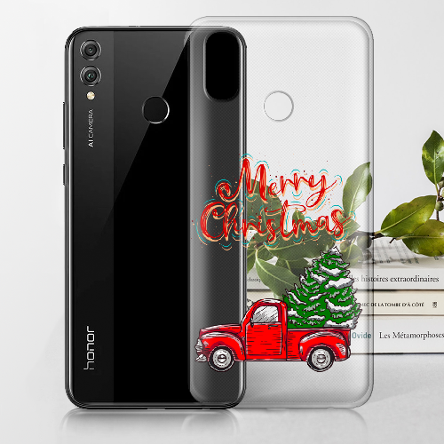 Чехол BoxFace Honor 8x Holiday Car Merry Christmas