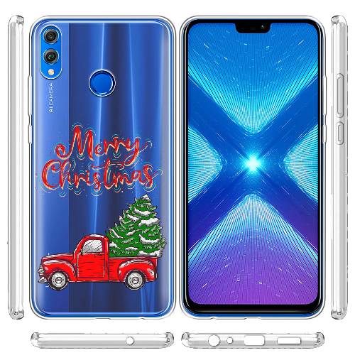 Чехол BoxFace Honor 8x Holiday Car Merry Christmas