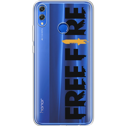 Чехол BoxFace Honor 8x Черный Free Fire