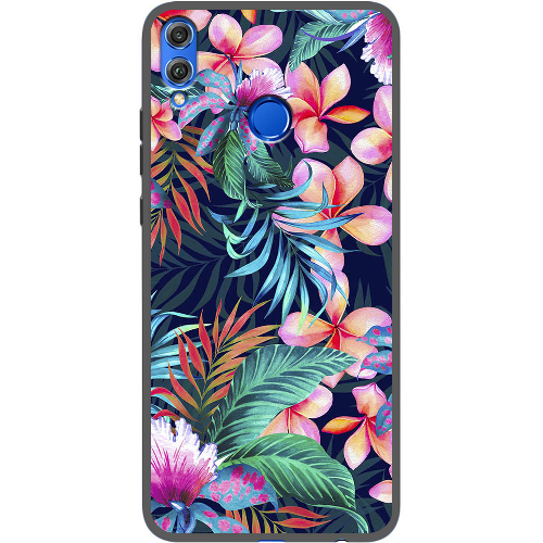 Чехол BoxFace Honor 8x flowers in the tropics