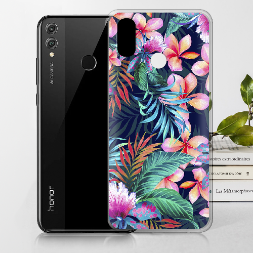 Чехол BoxFace Honor 8x flowers in the tropics