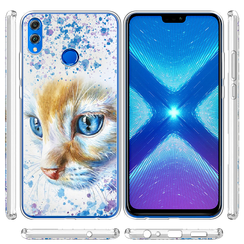 Чехол BoxFace Honor 8x Голубоглазый Кот