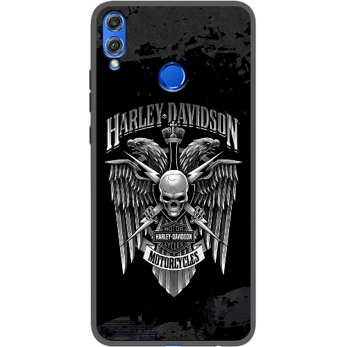 Чехол BoxFace Honor 8x Harley Davidson skull and eagles