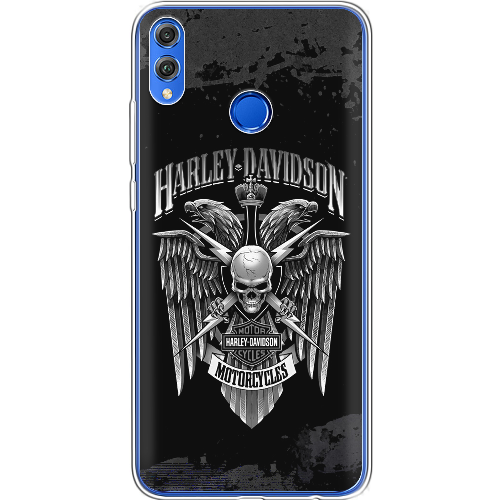 Чехол BoxFace Honor 8x Harley Davidson skull and eagles