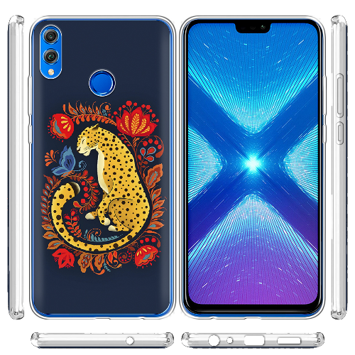 Чехол BoxFace Honor 8x Petrykivka Leopard