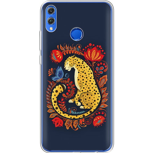 Чехол BoxFace Honor 8x Petrykivka Leopard