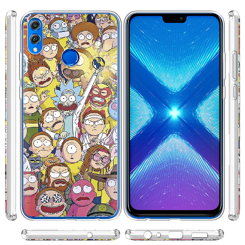 Чехол BoxFace Honor 8x Rick and Morty все герои