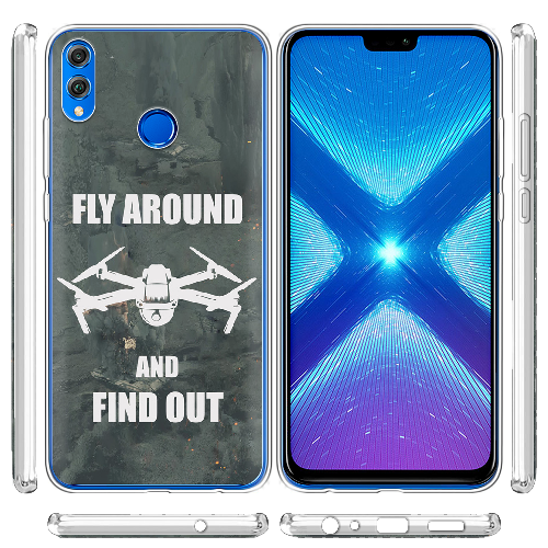 Чехол BoxFace Honor 8x Дрон Fly Around