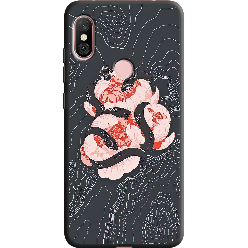 Чехол BoxFace Xiaomi Redmi Note 6 Pro Snake Rose