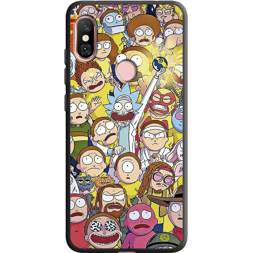 Чехол BoxFace Xiaomi Redmi Note 6 Pro Rick and Morty все герои