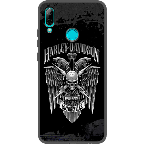 Чехол BoxFace Huawei P Smart 2019 Harley Davidson skull and eagles