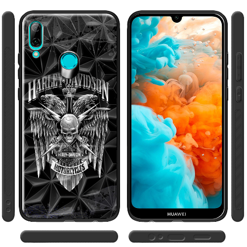 Чехол BoxFace Huawei P Smart 2019 Harley Davidson skull and eagles