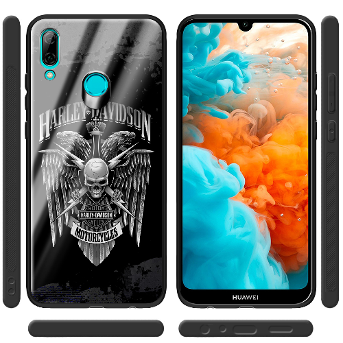 Чехол BoxFace Huawei P Smart 2019 Harley Davidson skull and eagles