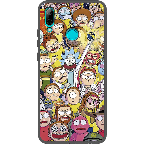 Чехол BoxFace Huawei P Smart 2019 Rick and Morty все герои