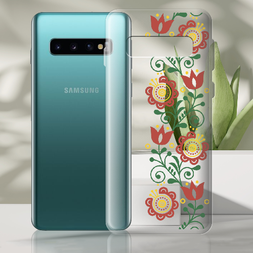 Чехол Boxface Samsung G973 Galaxy S10 Ethno Flower