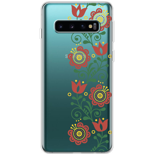 Чехол Boxface Samsung G973 Galaxy S10 Ethno Flower