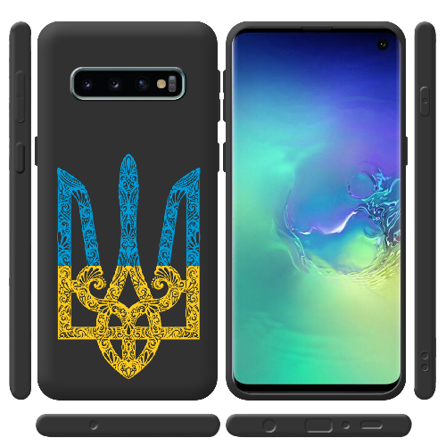 Чехол Boxface Samsung G973 Galaxy S10 Жовто-блакитний Тризуб