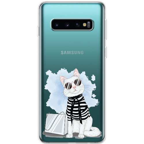 Чехол Boxface Samsung G973 Galaxy S10 Кот Модник