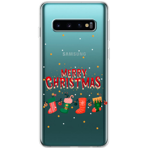 Чехол Boxface Samsung G973 Galaxy S10 Рождественские Носки