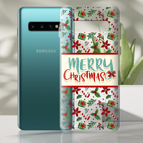 Чехол Boxface Samsung G973 Galaxy S10 Vintage Christmas Congratulation