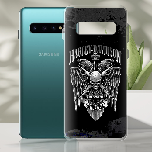 Чехол Boxface Samsung G973 Galaxy S10 Harley Davidson skull and eagles