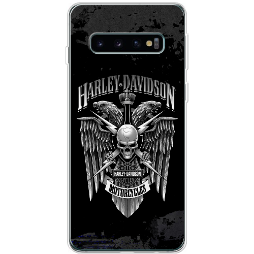 Чехол Boxface Samsung G973 Galaxy S10 Harley Davidson skull and eagles