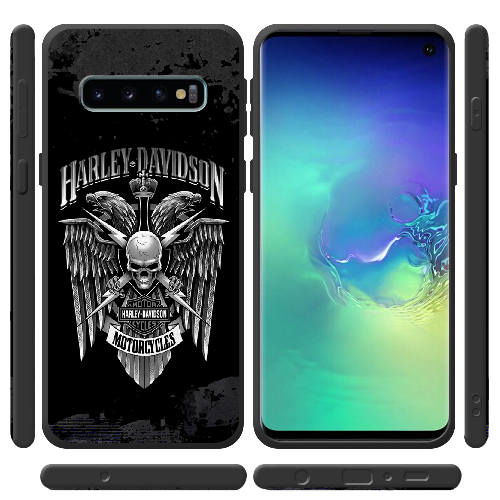 Чехол Boxface Samsung G973 Galaxy S10 Harley Davidson skull and eagles