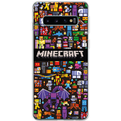 Чехол Boxface Samsung G973 Galaxy S10 Minecraft Mobbery