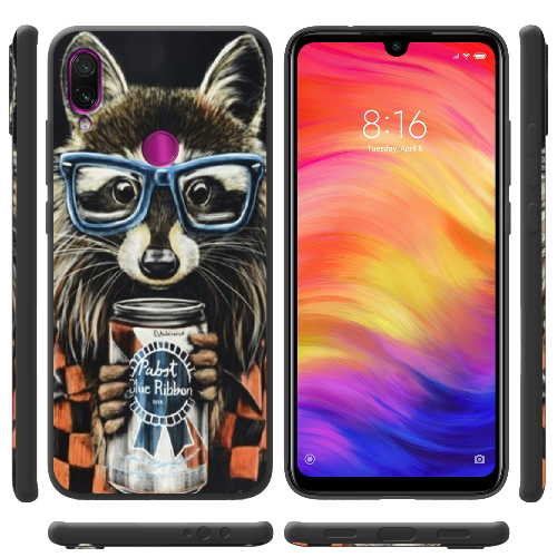 Чехол BoxFace Xiaomi Redmi Note 7 Енот с банкой