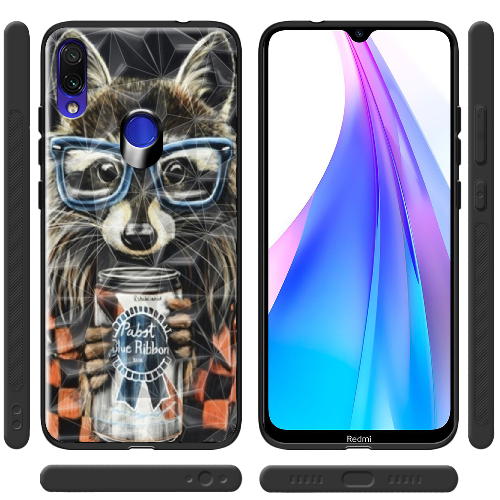 Чехол BoxFace Xiaomi Redmi Note 7 Енот с банкой