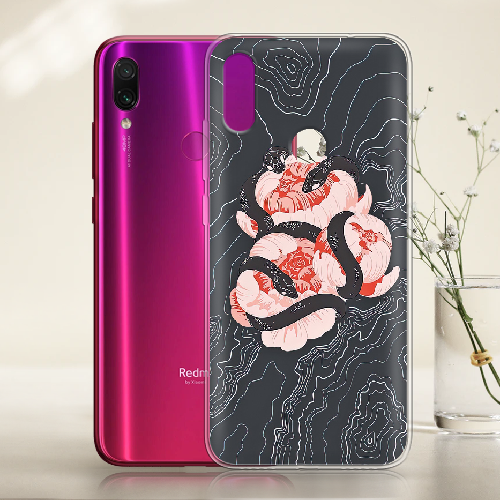 Чехол BoxFace Xiaomi Redmi Note 7 Snake Rose