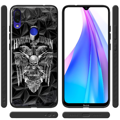 Чехол BoxFace Xiaomi Redmi Note 7 Harley Davidson skull and eagles