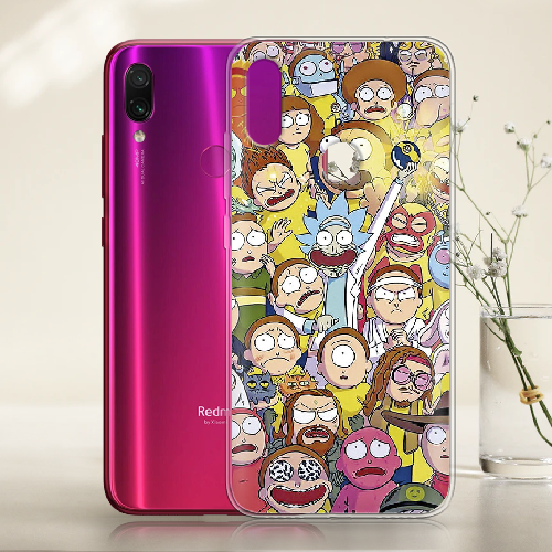 Чехол BoxFace Xiaomi Redmi Note 7 Rick and Morty все герои