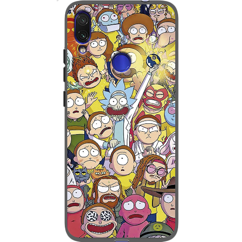 Чехол BoxFace Xiaomi Redmi Note 7 Rick and Morty все герои