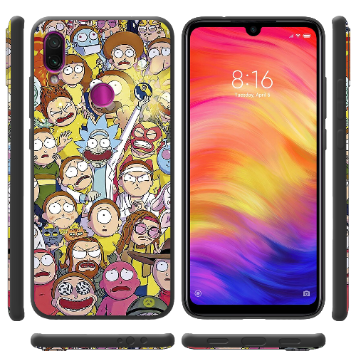 Чехол BoxFace Xiaomi Redmi Note 7 Rick and Morty все герои