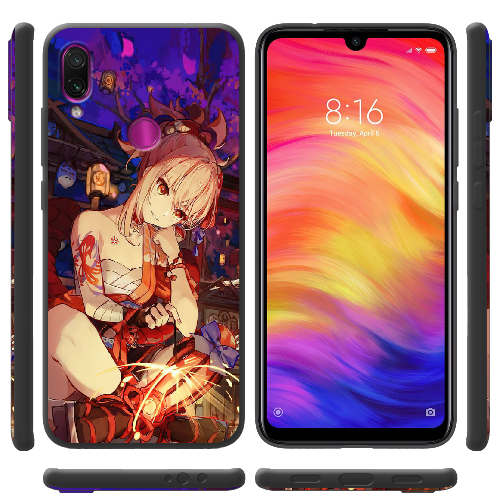 Чехол BoxFace Xiaomi Redmi Note 7 Genshin Ёимия с огоньком