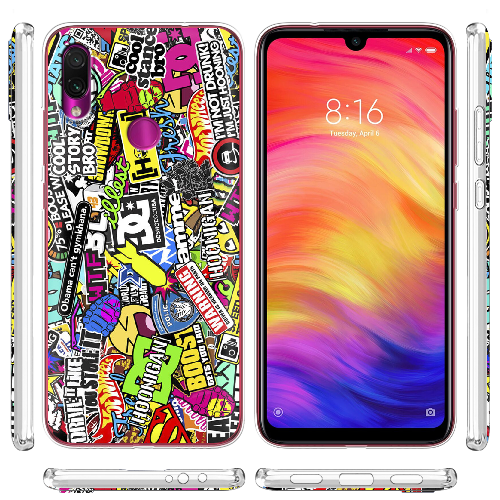 Чехол BoxFace Xiaomi Redmi Note 7 Multicolored Inscriptions