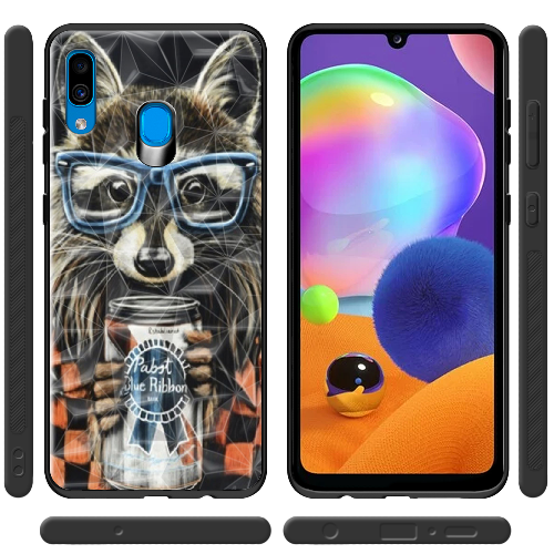 Чехол BoxFace Samsung A305 Galaxy A30 Енот с банкой