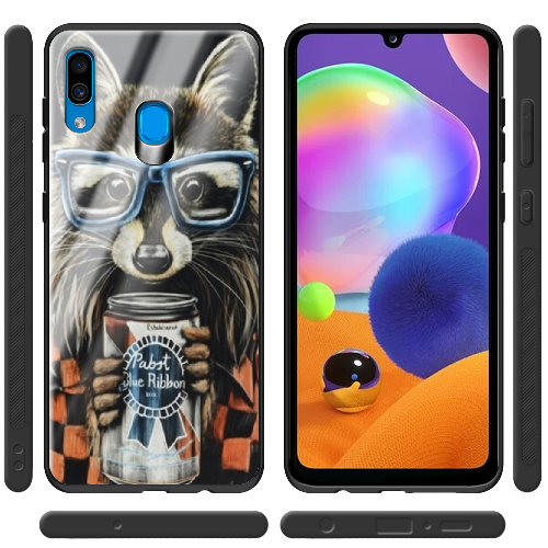 Чехол BoxFace Samsung A305 Galaxy A30 Енот с банкой