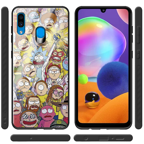 Чехол BoxFace Samsung A305 Galaxy A30 Rick and Morty все герои