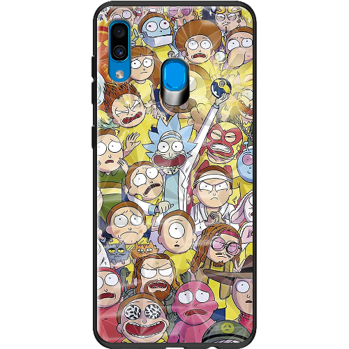 Чехол BoxFace Samsung A305 Galaxy A30 Rick and Morty все герои