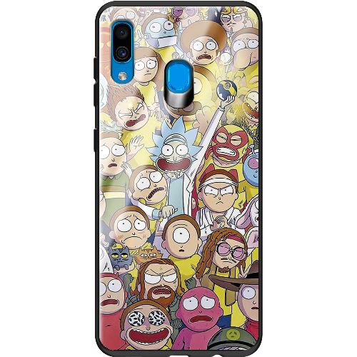 Чехол BoxFace Samsung A305 Galaxy A30 Rick and Morty все герои