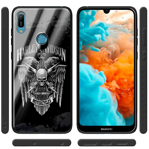 Чехол Boxface Honor 8A Harley Davidson skull and eagles