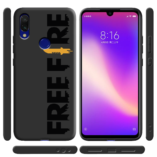 Чехол BoxFace Xiaomi Redmi 7 Черный Free Fire