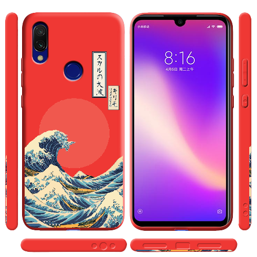 Чехол BoxFace Xiaomi Redmi 7 Большая волна в Канагаве