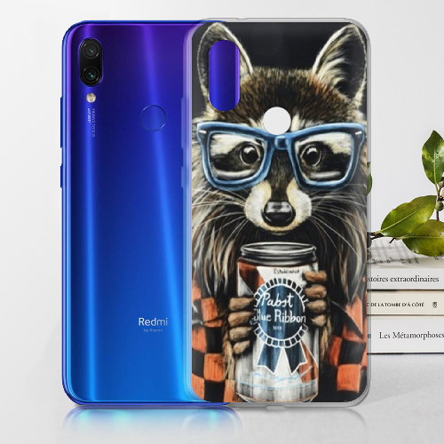 Чехол BoxFace Xiaomi Redmi 7 Енот с банкой