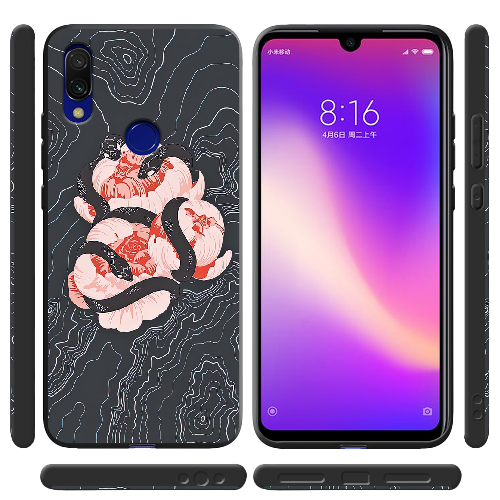 Чехол BoxFace Xiaomi Redmi 7 Snake Rose