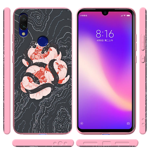 Чехол BoxFace Xiaomi Redmi 7 Snake Rose