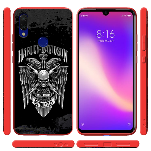 Чехол BoxFace Xiaomi Redmi 7 Harley Davidson skull and eagles