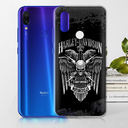 Чехол BoxFace Xiaomi Redmi 7 Harley Davidson skull and eagles